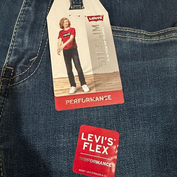 Levis - Boys 511 Slim Fit Performance Jeans Flex Size 8R 24x25 NWT - Picture 11 of 13